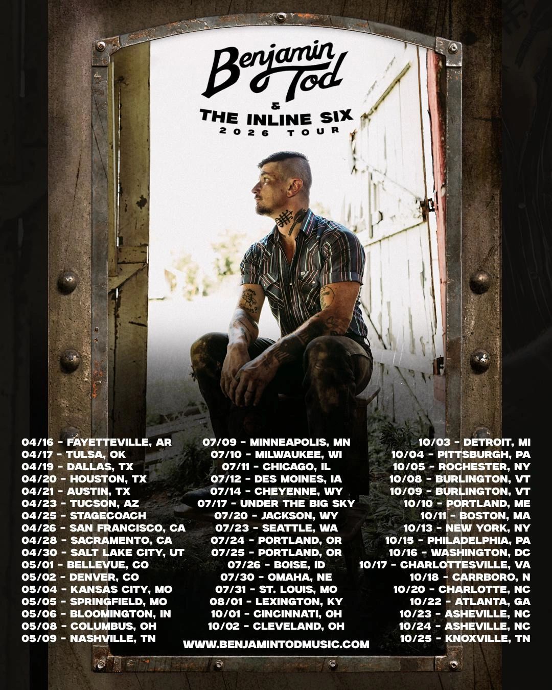 Benjamin Tod Reveals New Band & Announces Tour